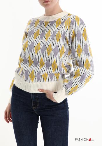 Maglione in Misto Lana Fantasia geometrica