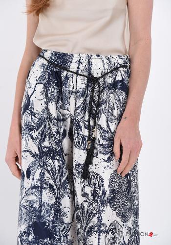 Pantalónes  con cinturón Estampado natural - ph 4