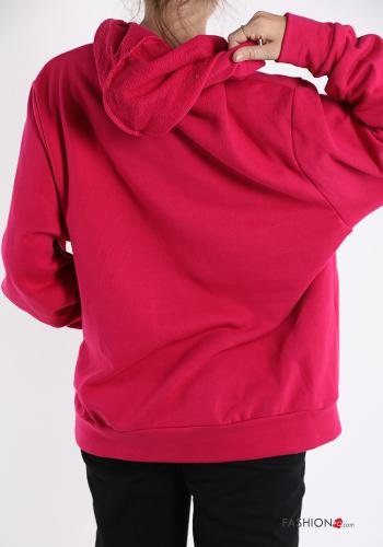 Felpa in Cotone con tasche con cappuccio - ph 2