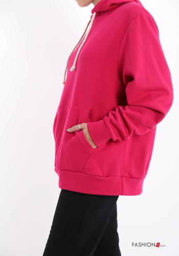 Felpa in Cotone con tasche con cappuccio - ph 3