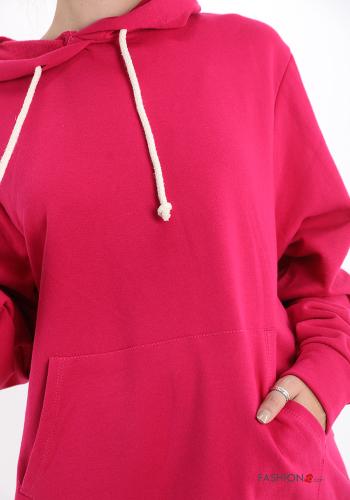 Felpa in Cotone con tasche con cappuccio - ph 4