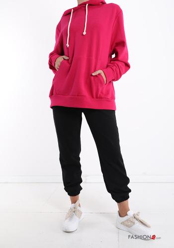 Felpa in Cotone con tasche con cappuccio - ph 5