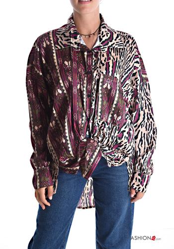 Patterned Shirt with knot