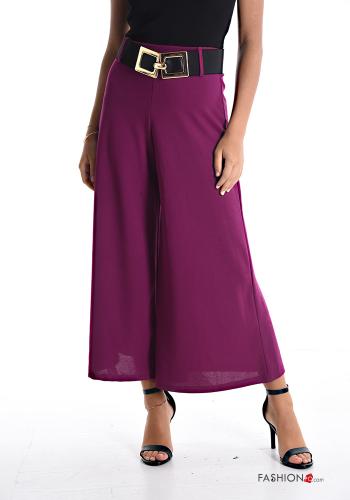 wide leg Hose mit Gürtel - ph 1