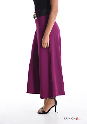 wide leg Hose mit Gürtel - ph 3