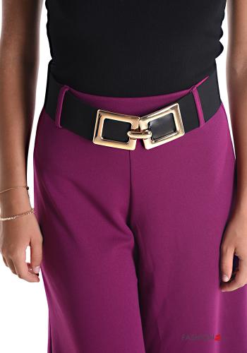 wide leg Hose mit Gürtel - ph 4