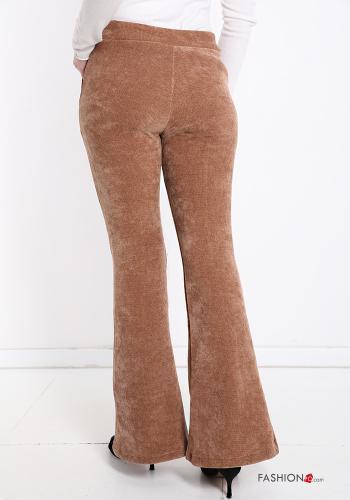ausgestellte Samt Hose mit Taschen - ph 2