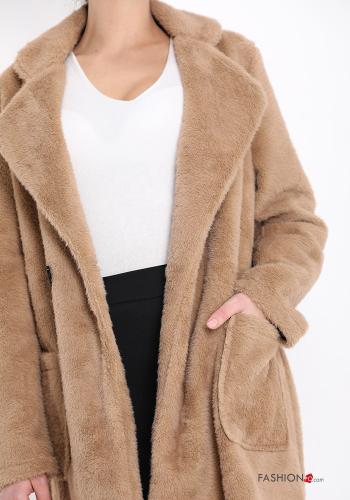 Cappotto pelliccia sintetica con tasche - ph 4