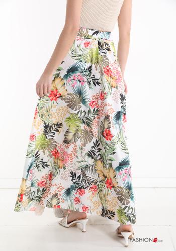 Jupe Longuette à Imprimé Floral avec noeud - ph 2