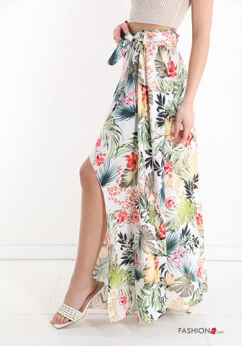 Jupe Longuette à Imprimé Floral avec noeud - ph 3