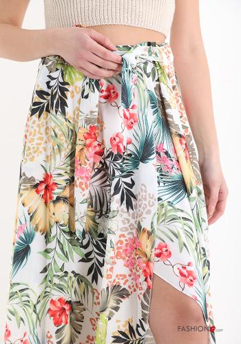 Jupe Longuette à Imprimé Floral avec noeud - ph 4