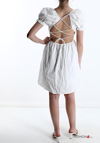 Robe en Coton avec noeud à col en V - ph 2