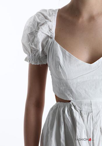 Robe en Coton avec noeud à col en V - ph 4
