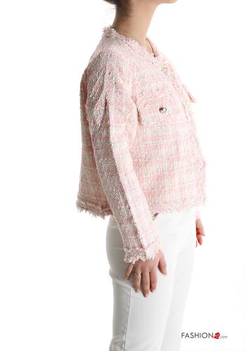 Tweed Jacke aus Baumwolle mit Knöpfen - ph 3