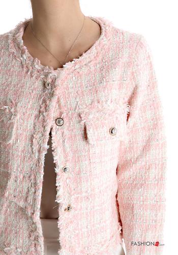Tweed Jacke aus Baumwolle mit Knöpfen - ph 4