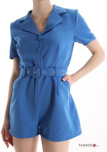 Jumpsuit with belt with v-neck with buttons - ph 4