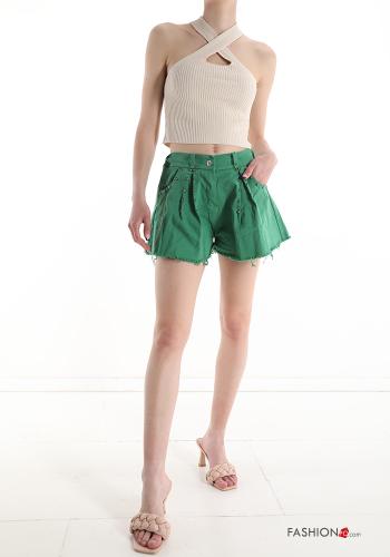 Cotton Shorts with pockets with studs - ph 5