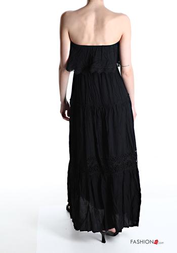 Robe en Coton détail dentelle à volants - ph 2