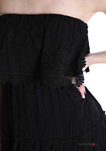 Robe en Coton détail dentelle à volants - ph 4