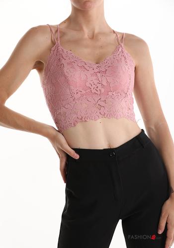 Top pizzo scollo a V