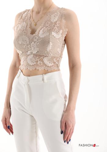 Top pizzo scollo a V - ph 3