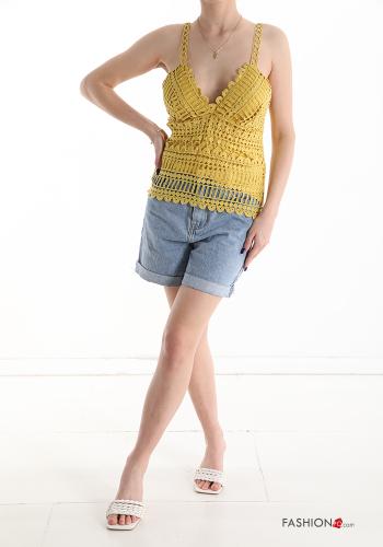 Top Fantasia ricamata scollo a V - ph 5