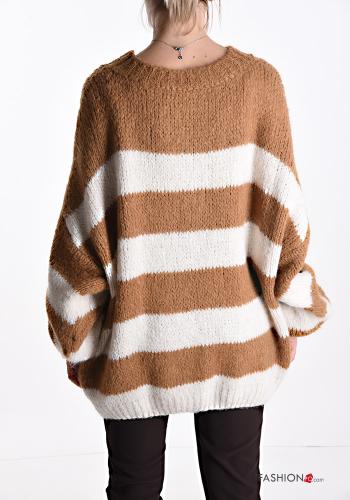 Maglione in Misto Lana oversize Fantasia righe - ph 2