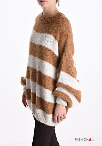 Maglione in Misto Lana oversize Fantasia righe - ph 3