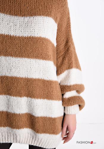 Maglione in Misto Lana oversize Fantasia righe - ph 4