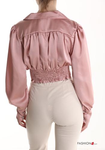 Top satin croisé à col en V - ph 2