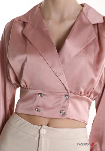 Top satin croisé à col en V - ph 4