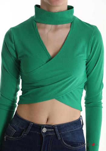 extra long sleeve Top with v-neck - ph 4