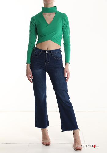 extra long sleeve Top with v-neck - ph 5