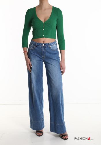 mini Cotton Cardigan with buttons with v-neck - ph 5