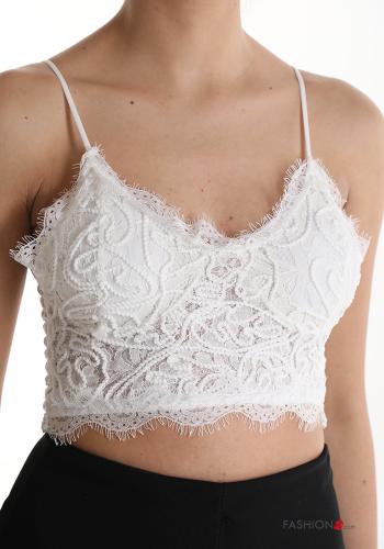lace trim Top with cups - ph 4
