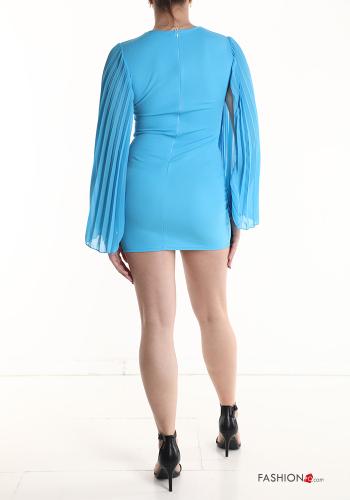 extra long sleeve mini pleated Dress - ph 2