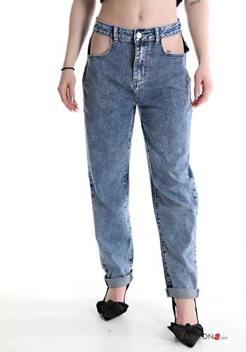 wide leg Jeans aus Baumwolle