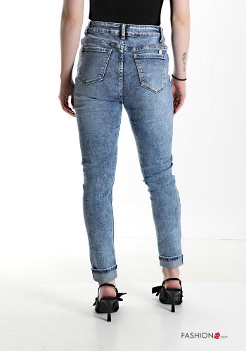 skinny Jeans aus Baumwolle mit Taschen - ph 1