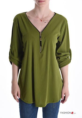 Bluse mit V-Ausschnitt 3/4 ärmel - ph 1