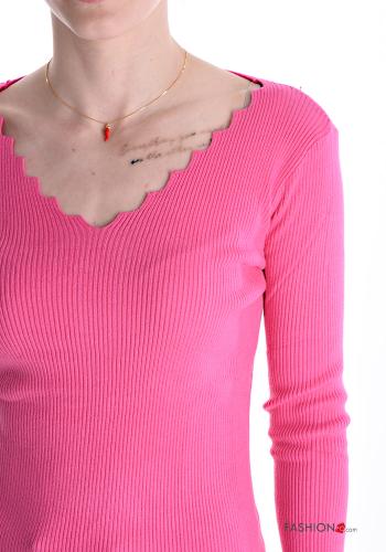 Ribbed Sweater with v-neck - ph 4