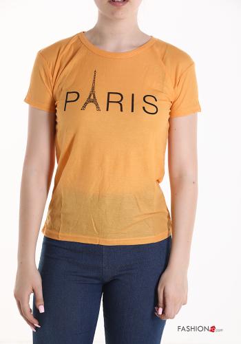 Aufschriftes Muster T-shirt - ph 1