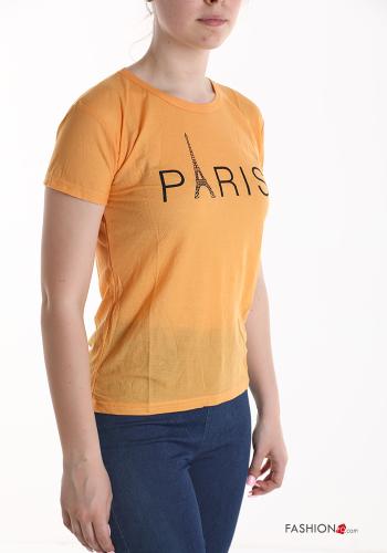 Aufschriftes Muster T-shirt - ph 3