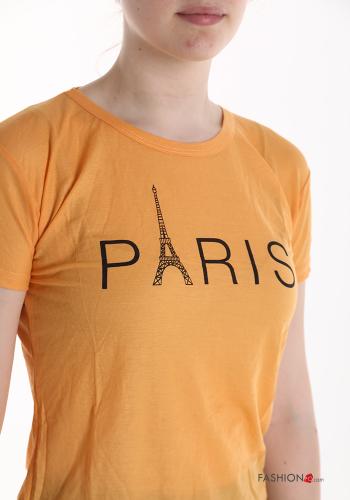 Aufschriftes Muster T-shirt - ph 4