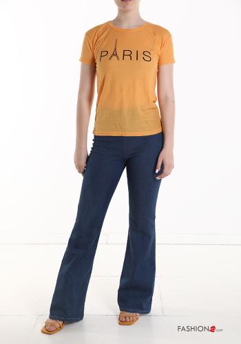 Aufschriftes Muster T-shirt - ph 5