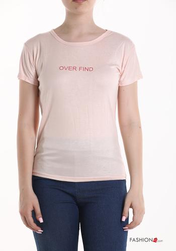 Aufschriftes Muster T-shirt - ph 1