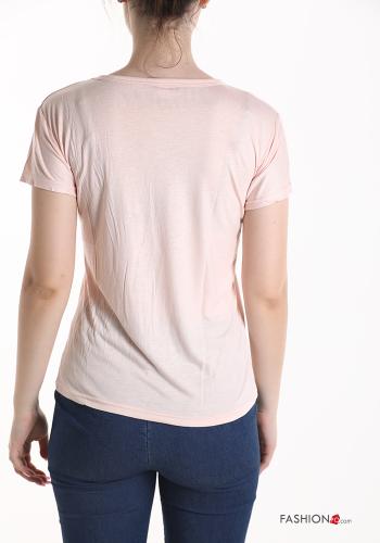 Aufschriftes Muster T-shirt - ph 2