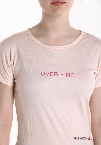 Aufschriftes Muster T-shirt - ph 4