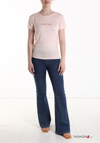 Aufschriftes Muster T-shirt - ph 5