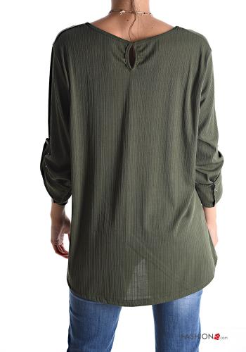 Bluse mit Halskette 3/4 ärmel - ph 2