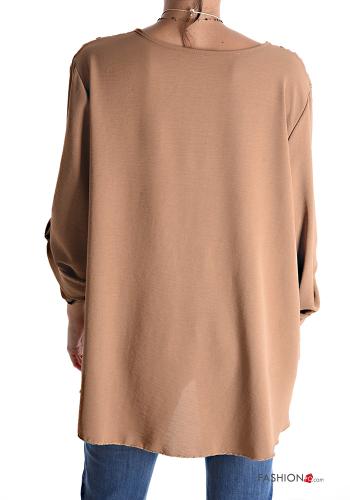 Bluse mit Halskette 3/4 ärmel - ph 2